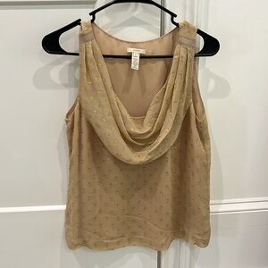 Jcrew women’s top. Sz 6.  Tan/gold